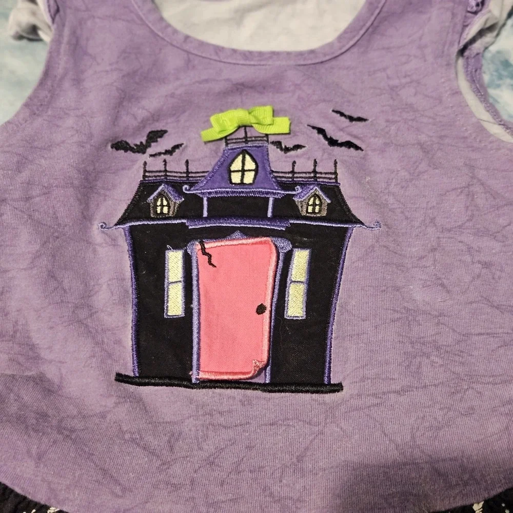 Ric Rac & Ruffles Girls Halloween Haunted House Tunic Top Size 4T
